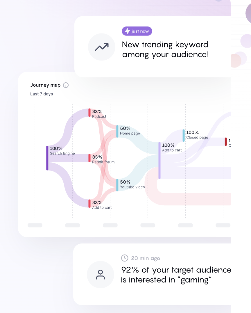Journey Map - User journey visualization showing conversion paths
